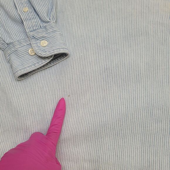 Vintage 90s Looney-Tunes Button Shirt XL 25x31 Pinstripe - Picture 8 of 16